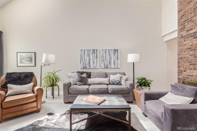 8039 E Phillips Cir, Centennial, CO 80112 - living room featuring carpet flooring and a high ceiling