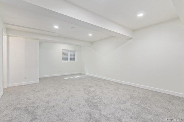 8039 E Phillips Cir, Centennial, CO 80112 - finished below grade area featuring carpet flooring and recessed lighting