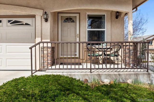 4362 Susie Vw, Colorado Springs, CO 80917 - property entrance with stucco siding and covered porch