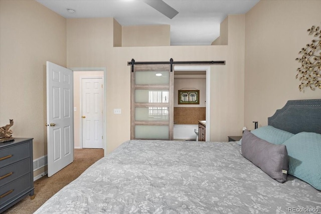 4362 Susie Vw, Colorado Springs, CO 80917 - carpeted bedroom featuring a barn door