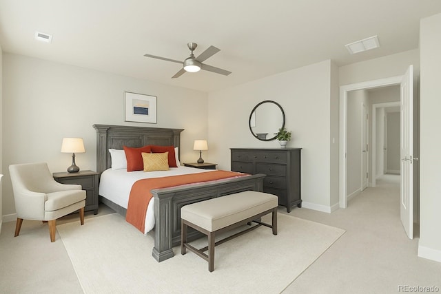 21492 E 60th Ave, Aurora, CO 80019 - bedroom featuring baseboards, light carpet, and visible vents