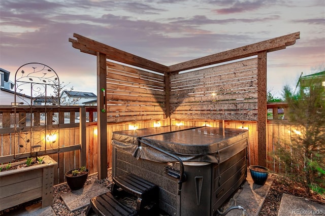 21492 E 60th Ave, Aurora, CO 80019 - patio terrace at dusk featuring fence