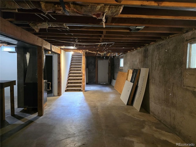 2793 S Beaver Creek Rd, Black Hawk, CO 80422 - below grade area with plenty of natural light and stairway