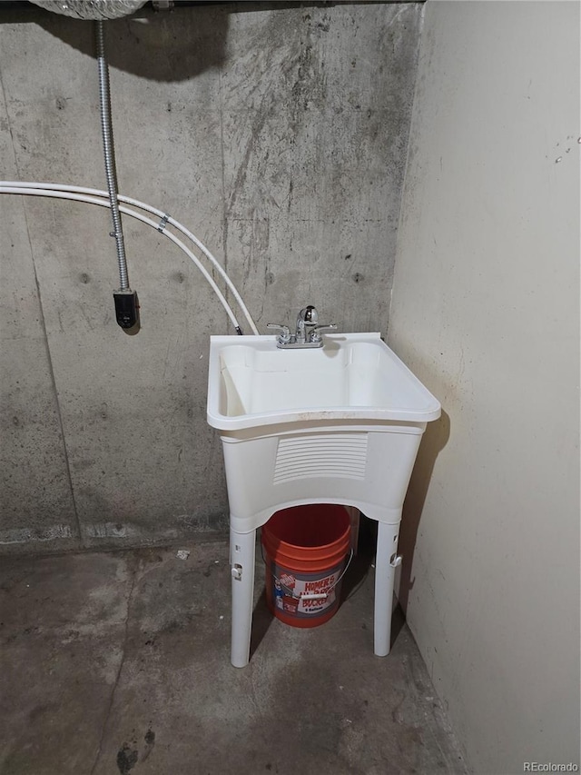 2793 S Beaver Creek Rd, Black Hawk, CO 80422 - bathroom with unfinished concrete flooring