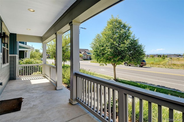 balcony with covered porch