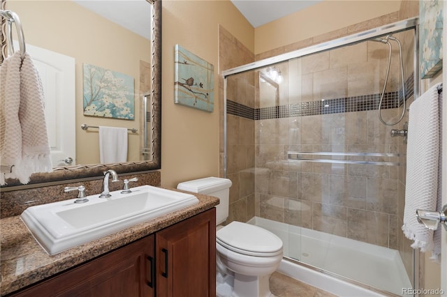 10681 Sundial Rim Rd, Highlands Ranch, CO 80126 - full bath featuring toilet, a shower stall, and vanity