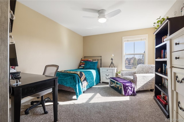 10681 Sundial Rim Rd, Highlands Ranch, CO 80126 - carpeted bedroom featuring an office area and ceiling fan