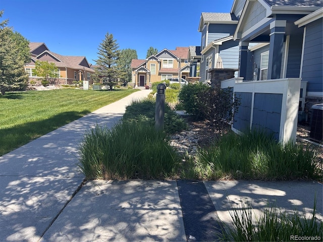 view of community featuring a yard