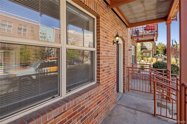 exterior space with a balcony