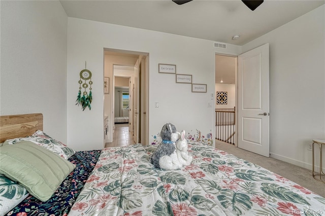 17194 Desert Wine Ln, Parker, CO 80134 - bedroom featuring light colored carpet and ceiling fan