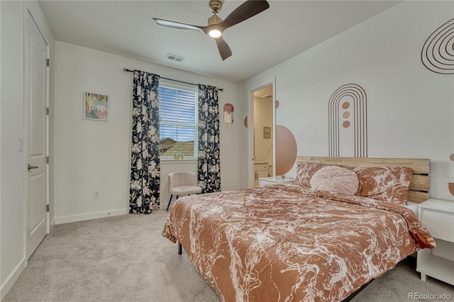 17194 Desert Wine Ln, Parker, CO 80134 - bedroom with light carpet and ceiling fan