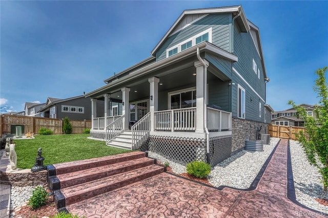 17194 Desert Wine Ln, Parker, CO 80134 - view of front of property with a porch and a fenced backyard