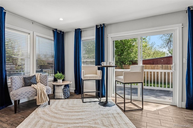 5202 Reed St, Arvada, CO 80002 - living area featuring wood finished floors and recessed lighting