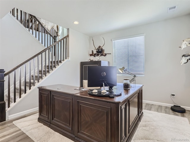 5995 Fencerow Pl, Brighton, CO 80601 - office area featuring light wood-style floors and baseboards