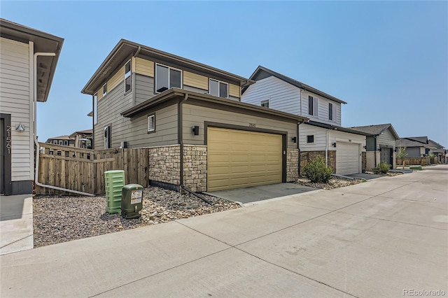 view of front of house featuring a garage