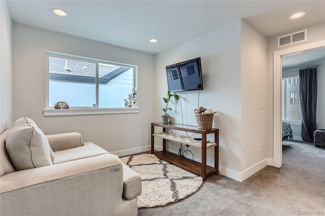 view of carpeted living room