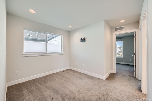 view of carpeted empty room