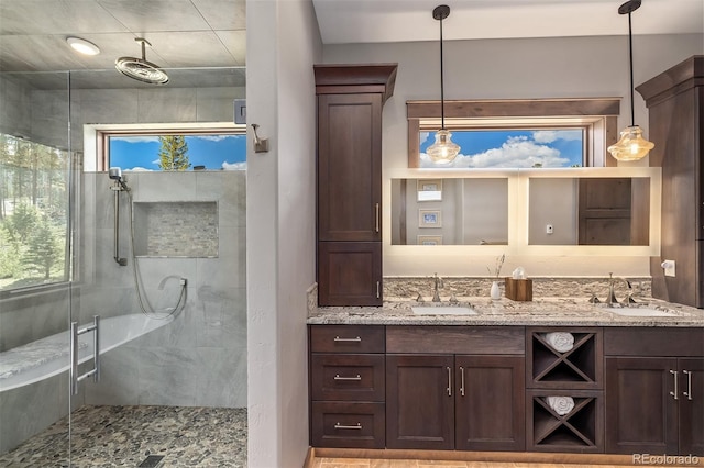 60 Barton Ridge Dr, Breckenridge, CO 80424 - bathroom featuring double vanity and a stall shower