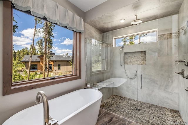 60 Barton Ridge Dr, Breckenridge, CO 80424 - full bathroom featuring a shower stall and a freestanding tub
