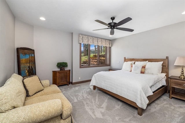 60 Barton Ridge Dr, Breckenridge, CO 80424 - bedroom with carpet floors, a ceiling fan, and recessed lighting