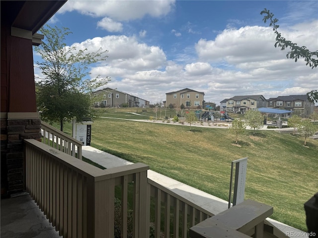 exterior space with a residential view