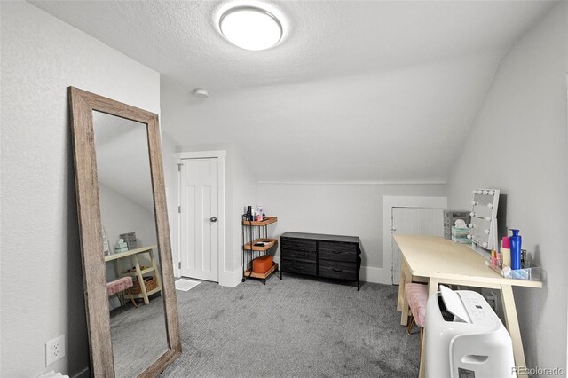 800 S Krameria St, Denver, CO 80224 - office area with lofted ceiling and carpet flooring