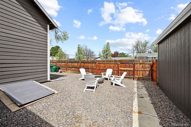 800 S Krameria St, Denver, CO 80224 - fenced backyard with a fire pit