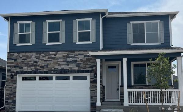 view of front of property with covered porch