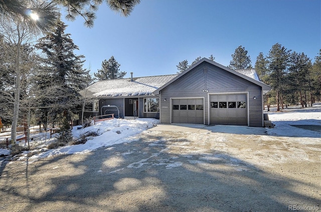 view of front of home featuring a garage