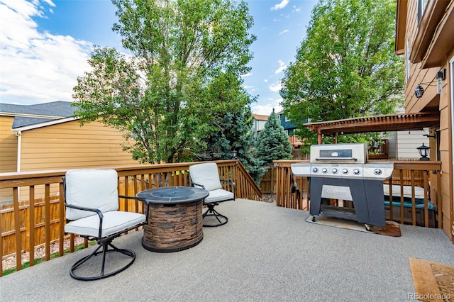 exterior space featuring grilling area and a patio