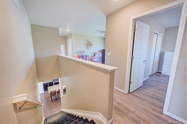 hallway featuring light hardwood / wood-style floors