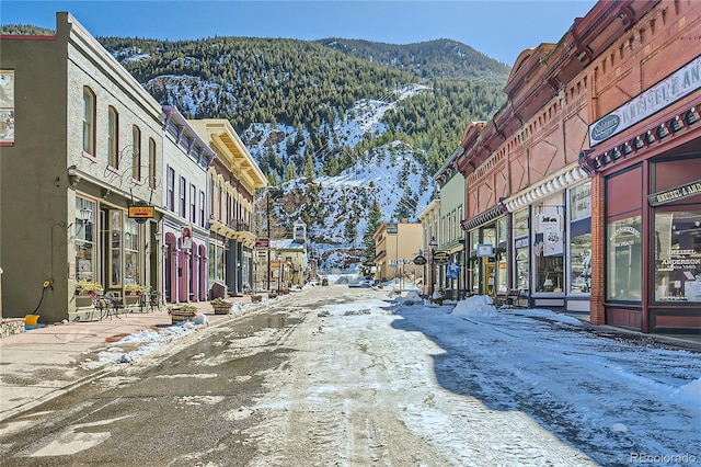 view of street featuring a mountain view