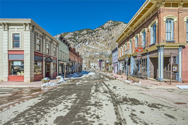 view of road featuring a mountain view