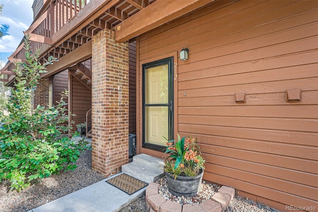 view of doorway to property