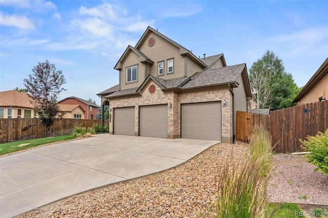 view of front of home featuring a garage