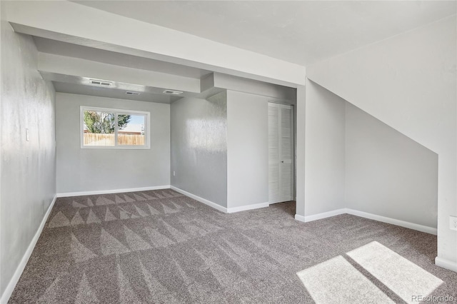 basement featuring carpet floors