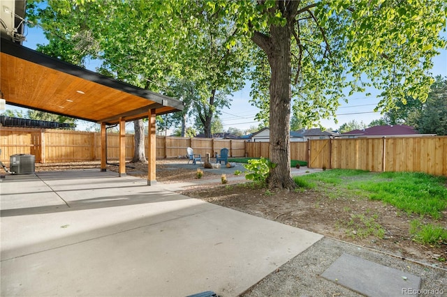 3541 Eudora St, Denver, CO 80207 - view of patio / terrace featuring a fenced backyard and central AC