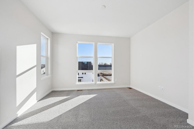 unfurnished room with carpet floors