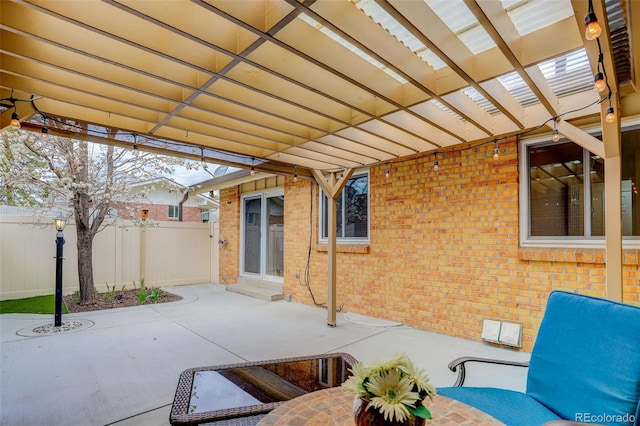 view of patio with fence