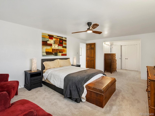 5845 W Portland Dr, Littleton, CO 80128 - carpeted bedroom featuring ceiling fan
