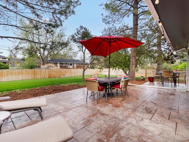5845 W Portland Dr, Littleton, CO 80128 - view of patio / terrace with outdoor dining space
