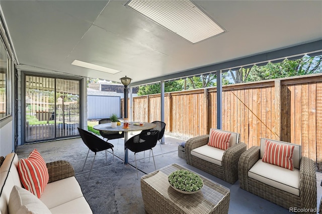 view of sunroom / solarium