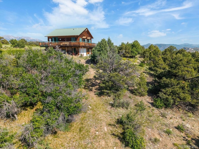 10 N Price Park, Cotopaxi, CO 81223 - back of property featuring a deck with mountain view