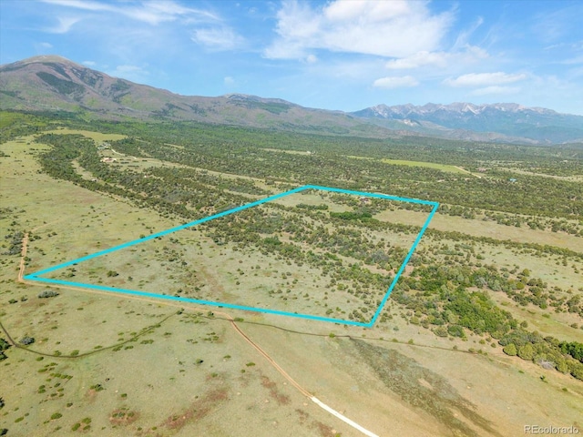 10 N Price Park, Cotopaxi, CO 81223 - view of rural area with a mountain backdrop and property boundaries highlighted