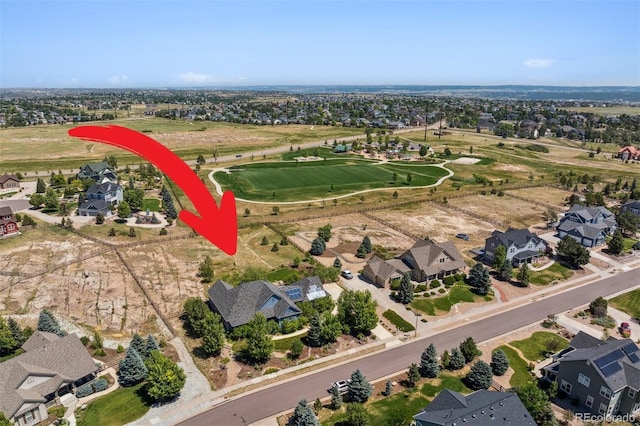 5463 Killen Ave, Castle Rock, CO 80104 - aerial view of property and surrounding area with nearby suburban area