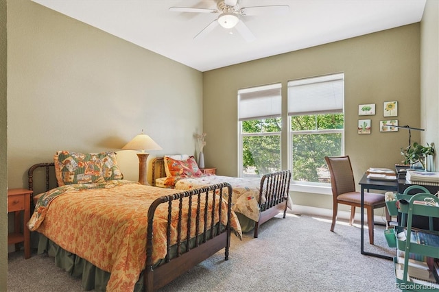 5463 Killen Ave, Castle Rock, CO 80104 - bedroom featuring light carpet and ceiling fan
