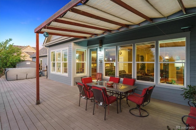 5463 Killen Ave, Castle Rock, CO 80104 - wooden deck featuring outdoor dining space