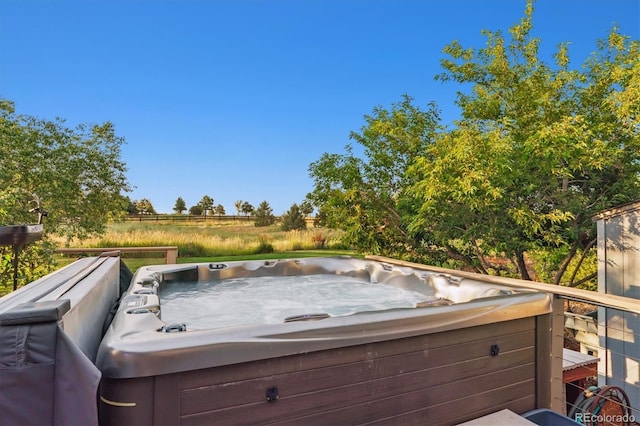 5463 Killen Ave, Castle Rock, CO 80104 - wooden deck with a hot tub