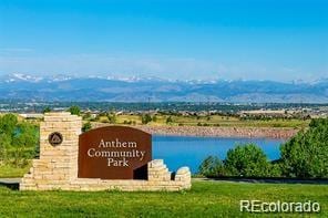 property view of water with a mountain view