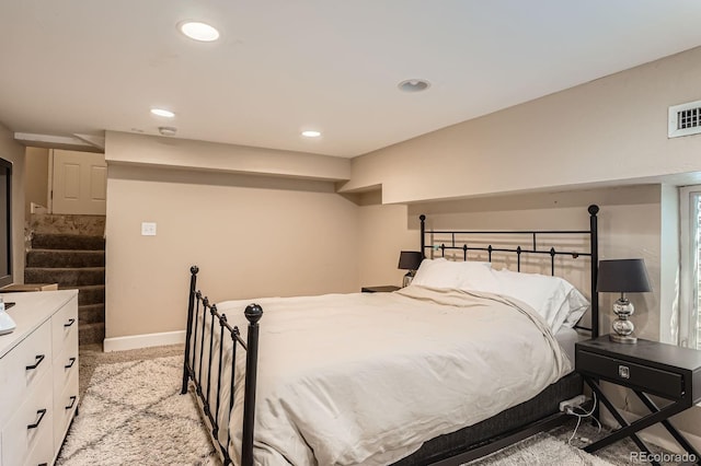 2838 Decatur St, Denver, CO 80211 - bedroom with light colored carpet, baseboards, and recessed lighting
